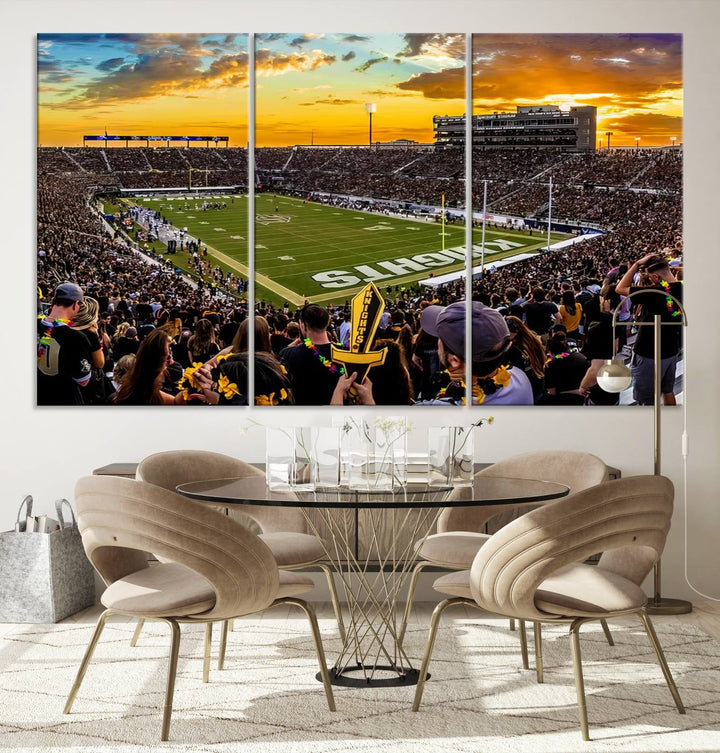 UCF Knights Football Team Print - Orlando FBC Mortgage Stadium Wall Art Canvas Print