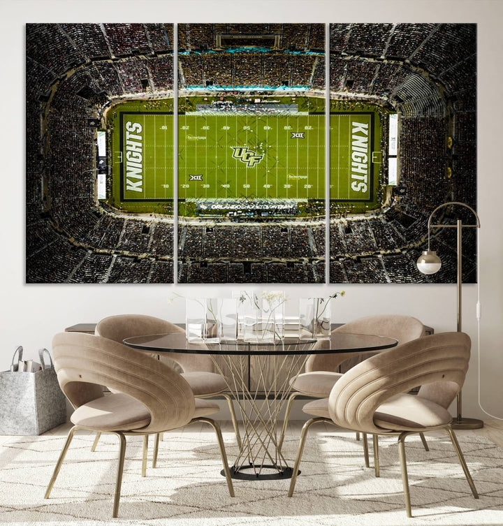 UCF Knights Football Team Print - Orlando FBC Mortgage Stadium Wall Art Canvas Print