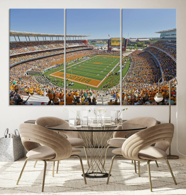 Baylor University Bears Football Team Print - Waco McLane Stadium Wall Art Canvas Print