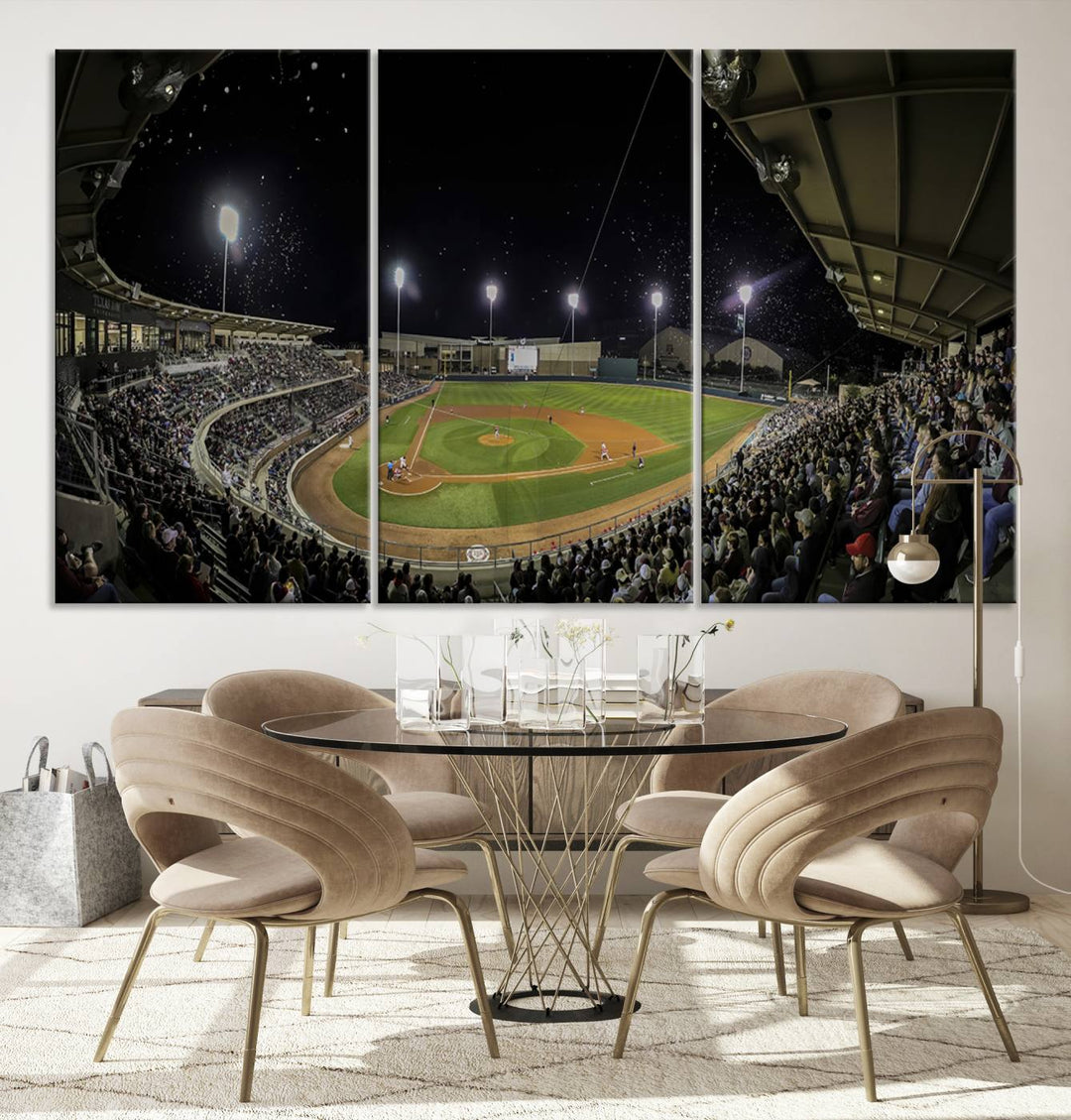 Olsen Field at Blue Bell Park - Texas A&M Aggies Baseball Stadium Wall Art Canvas Print