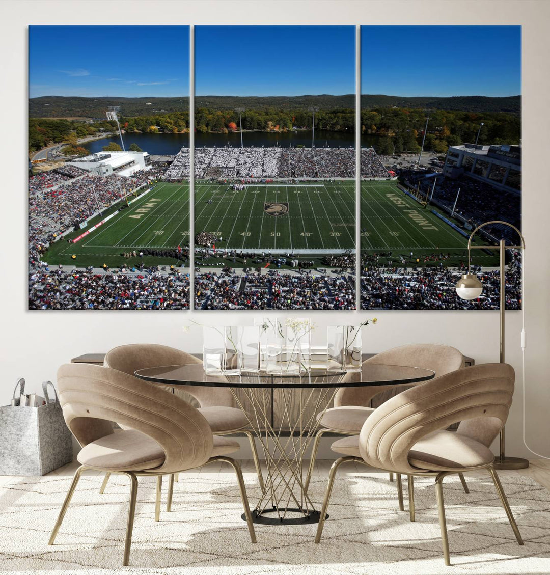 Army Black Knights Football Team Print - West Point Michie Stadium Wall Art Canvas Print