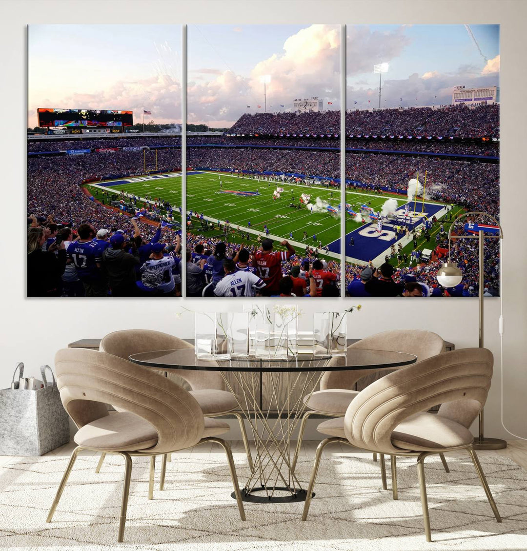 Buffalo Bills Football Team Print - Buffalo Highmark Stadium Wall Art Canvas Print