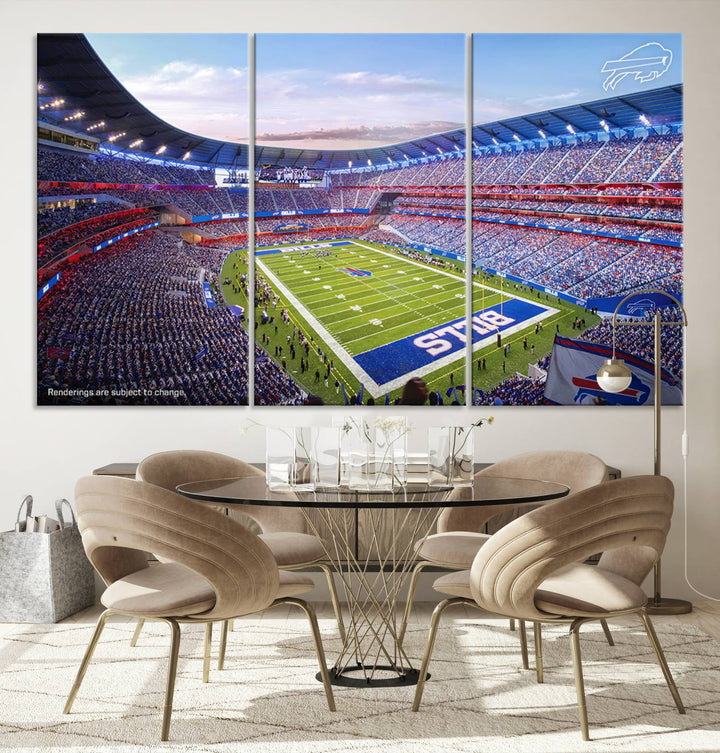 Buffalo Bills Football Team Print - Buffalo Highmark Stadium Wall Art Canvas Print