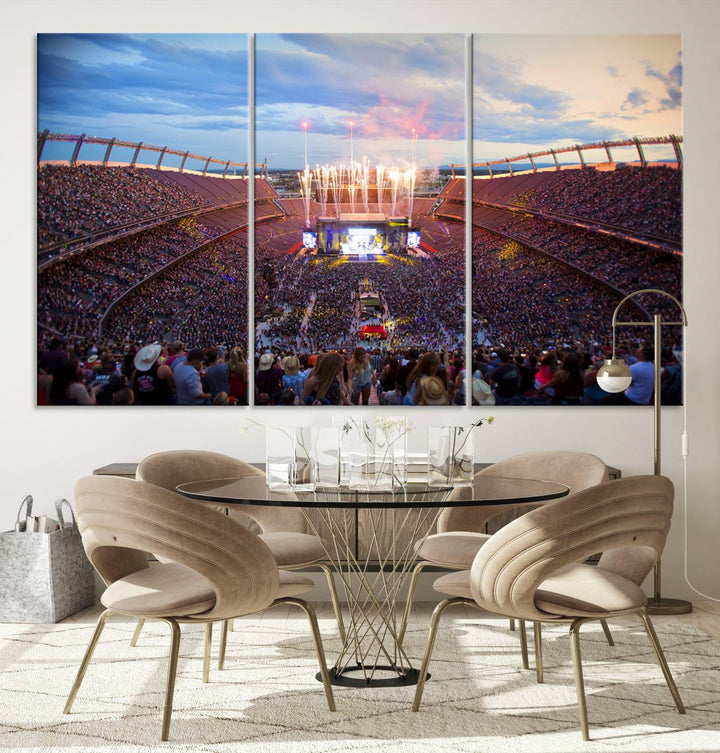 Denver Broncos Football Team Print - Empower Field at Mile High Stadium Wall Art Canvas Print