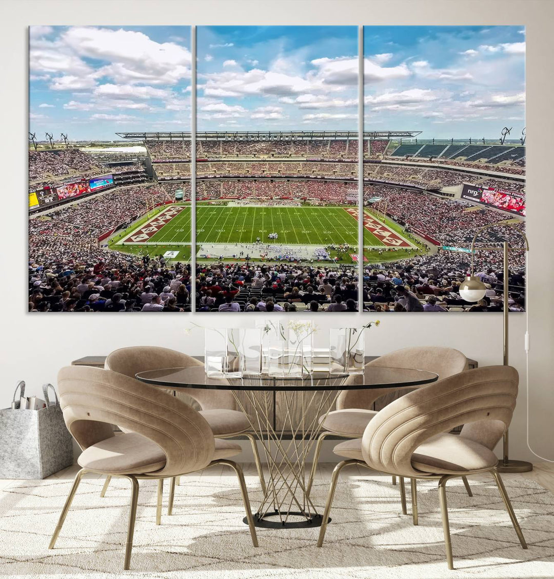 The Temple University Owls Athletics Team Print - Philadelphia Lincoln Financial Field Stadium Wall Art Canvas Print