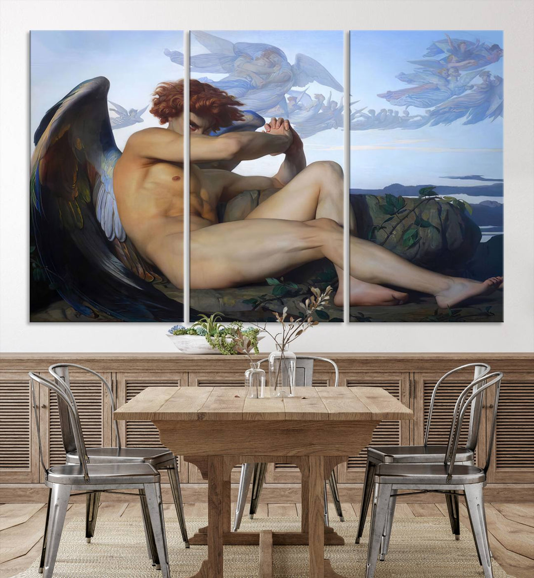 Fallen Angel Wall Art Canvas Print displayed above.