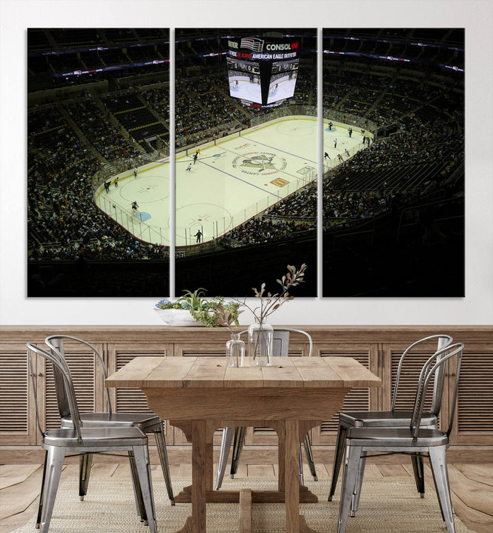 PPG Paints Arena Pennsylvania Pittsburgh Penguins Hockey Stadium Wall Art Canvas Print