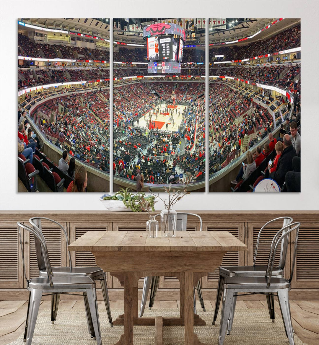 United Center Chicago Bulls Stadium Wall Art Canvas Print