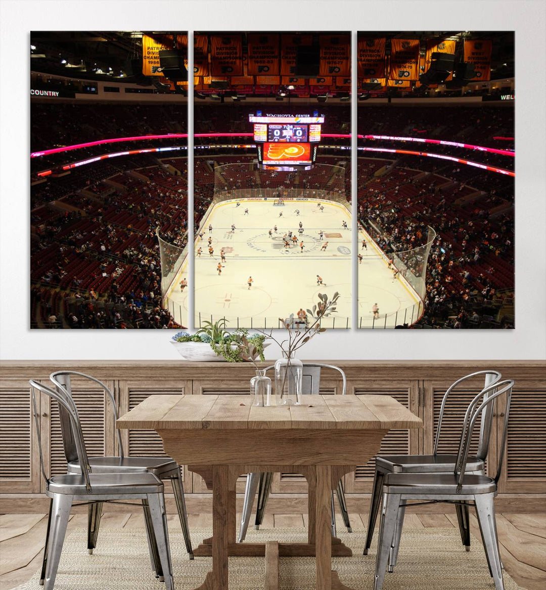 Wachovia Center Priort of Lyers Game Ice Hockey Stadium Wall Art Canvas Print