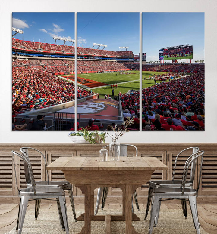 Tampa Stadium Wall Art Canvas Print.