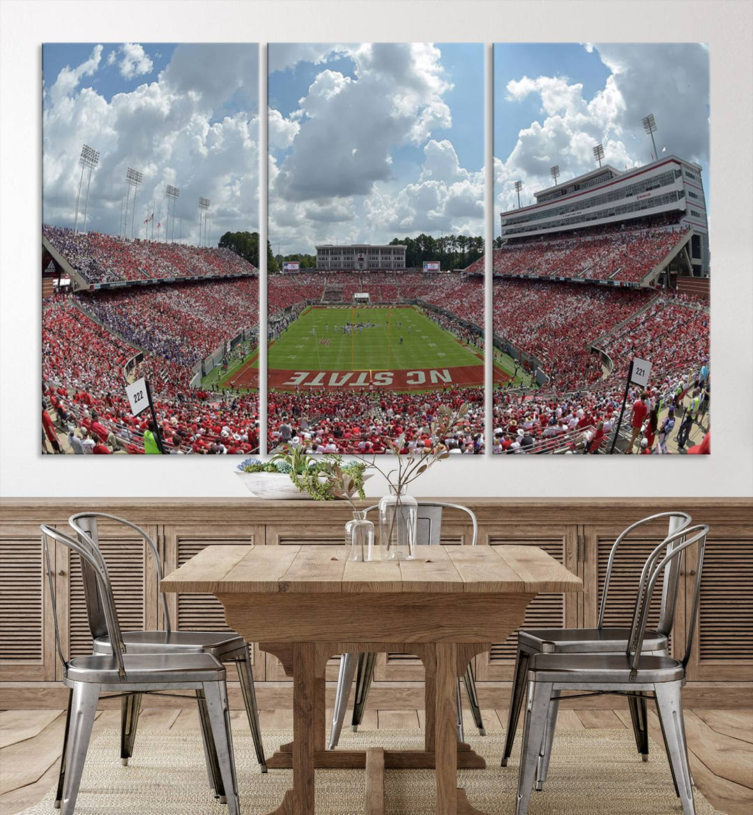 Canvas print of Carter-Finley Stadium, showcasing the NC State Wolfpack.