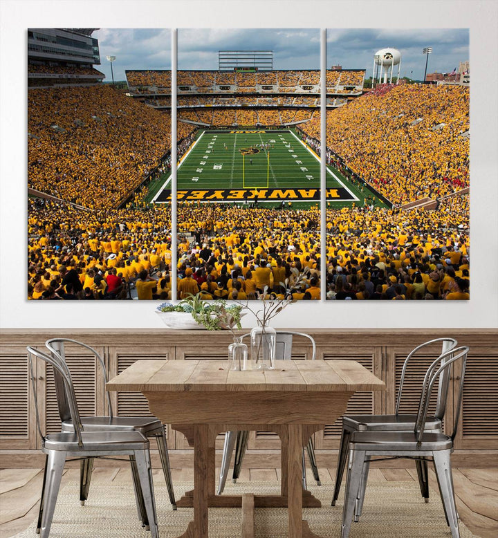 Kinnick Stadium - Iowa Hawkeyes Football Team Print - Iowa City Kinnick Stadium Wall Art Canvas Print