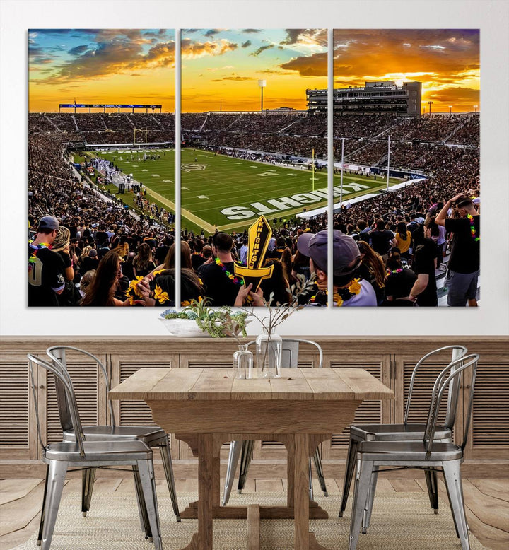 UCF Knights Football Team Print - Orlando FBC Mortgage Stadium Wall Art Canvas Print