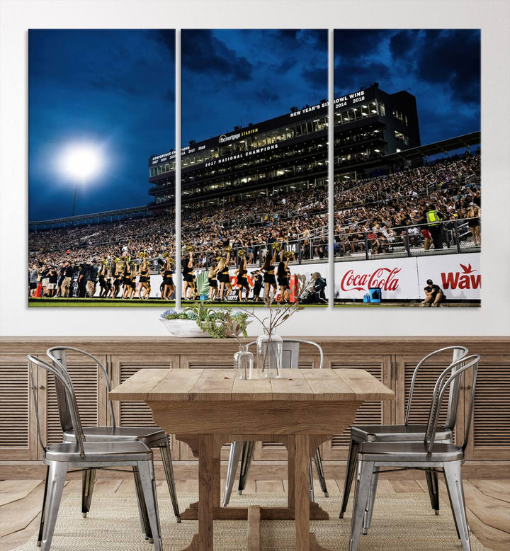 UCF Knights Football Team Print - Orlando FBC Mortgage Stadium Wall Art Canvas Print