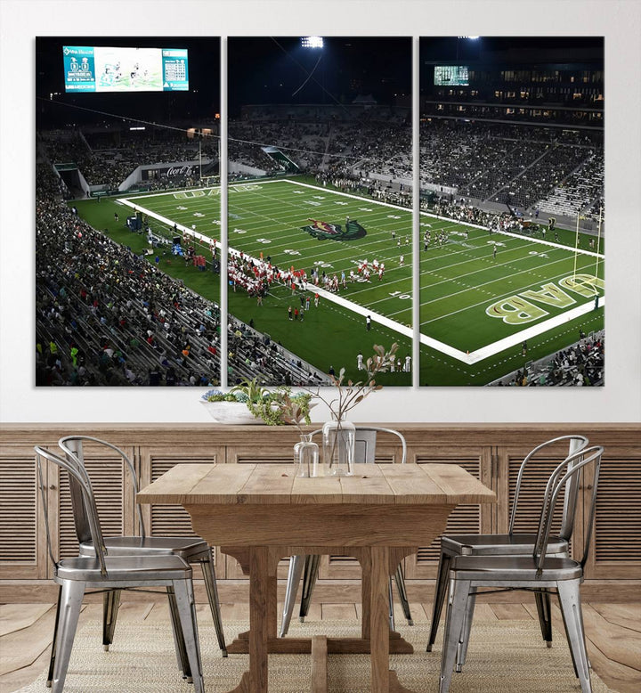 UAB Blazers Football Team Print - Birmingham Protective Stadium Wall Art Canvas Print