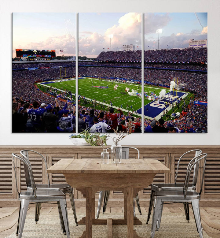 Buffalo Bills Football Team Print - Buffalo Highmark Stadium Wall Art Canvas Print