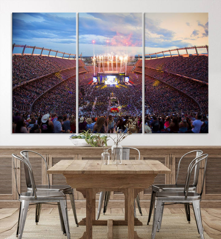 Denver Broncos Football Team Print - Empower Field at Mile High Stadium Wall Art Canvas Print