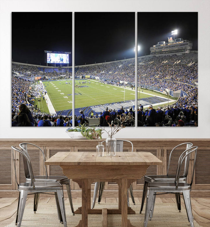 University of Memphis Tigers Football Team Print - Memphis Simmons Bank Liberty Stadium Wall Art Canvas Print