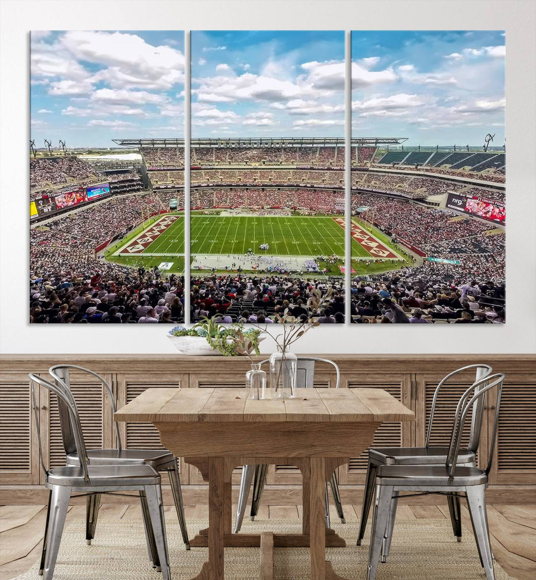 The Temple University Owls Athletics Team Print - Philadelphia Lincoln Financial Field Stadium Wall Art Canvas Print