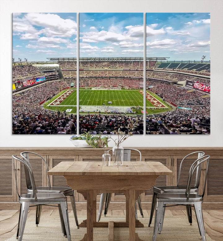 The Temple University Owls Athletics Team Print - Philadelphia Lincoln Financial Field Stadium Wall Art Canvas Print