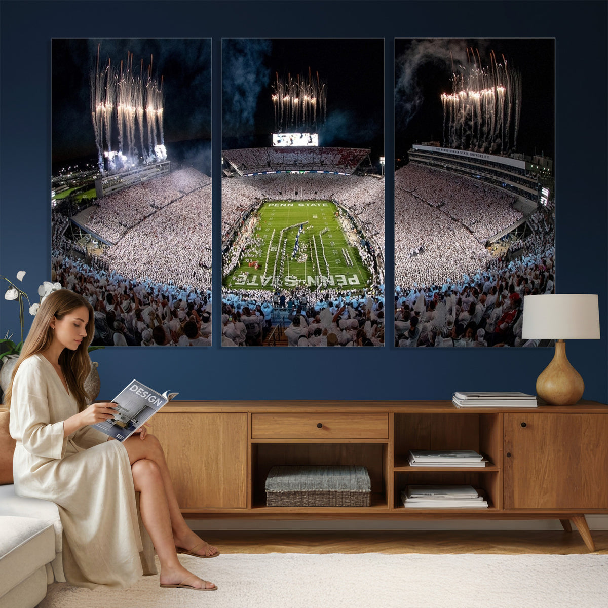 11391-MGV-CV-36X24 - Penn State Football Wall Art Canvas Print