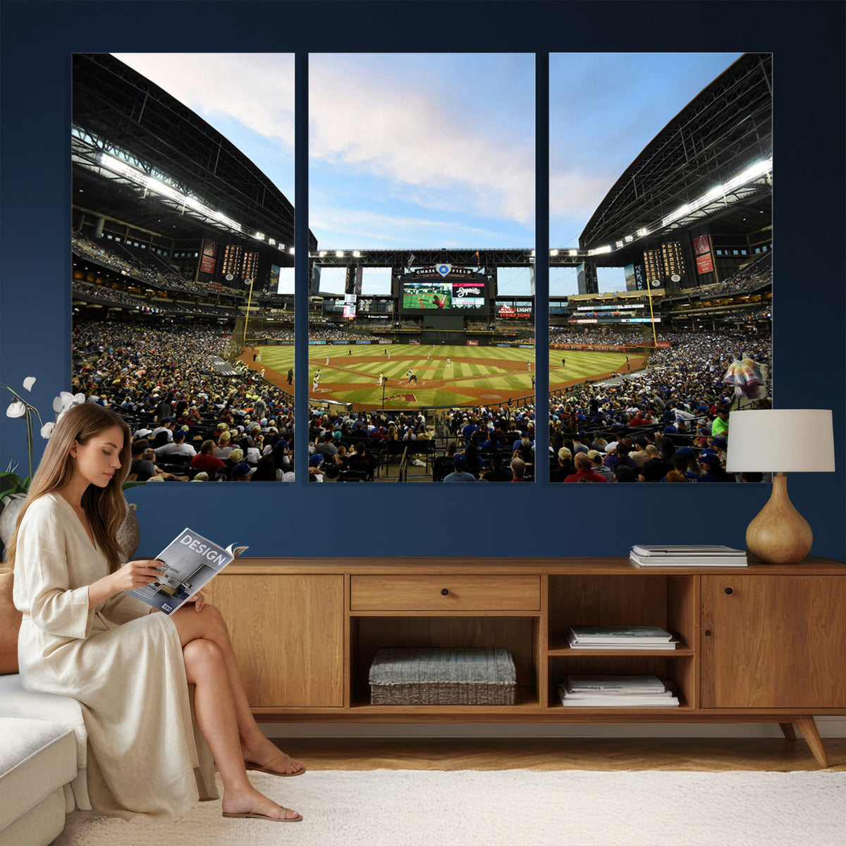 92672-MGV-CV-36X24 - Arizona Diamondbacks Team Print - Phoenix Chase Field