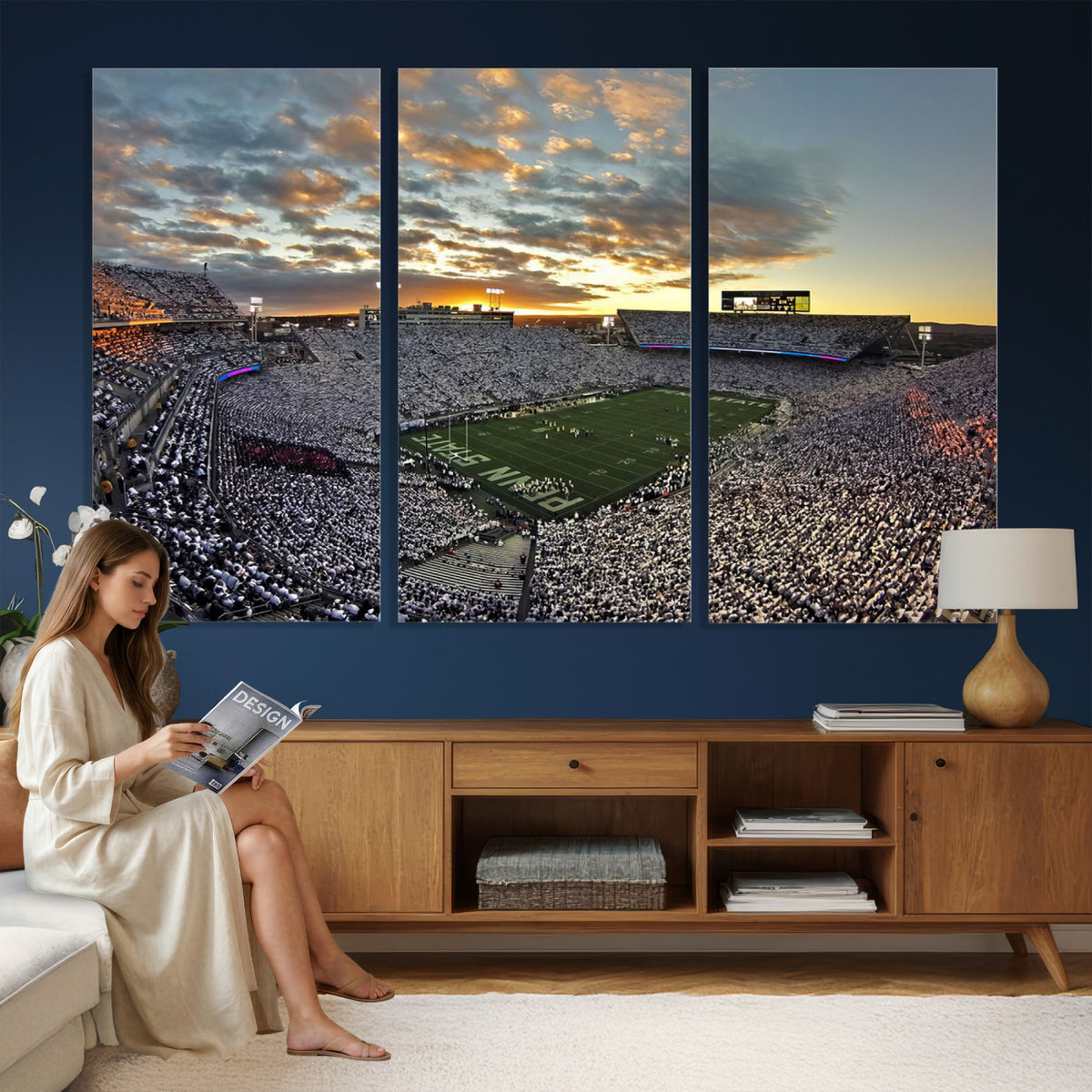 38807-MGV-CV-36X24 - Beaver Stadium Wall Art, Penn State Stadium Wall Art | Penn State Nittany Lions Football