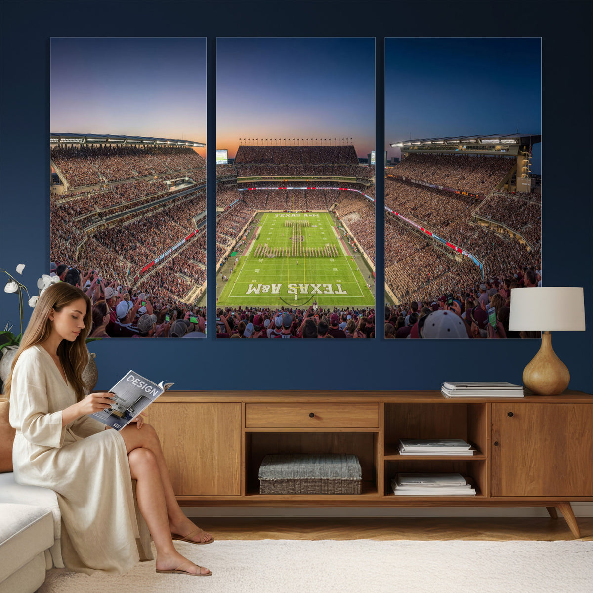 17421-MGV-CV-36X24 - Kyle Field Wall Art Print | Large Texas A&M Aggies Football Canvas Print for Sports Enthusiasts |