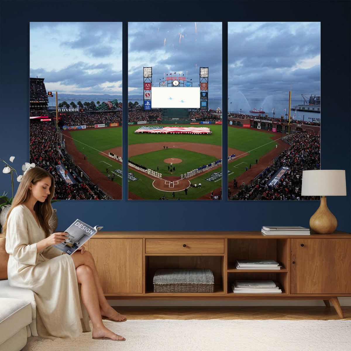 44631-MGV-CV-36X24 - Oracle Park San Francisco Giants Wall Art | Oracle Park Stadium Canvas Print