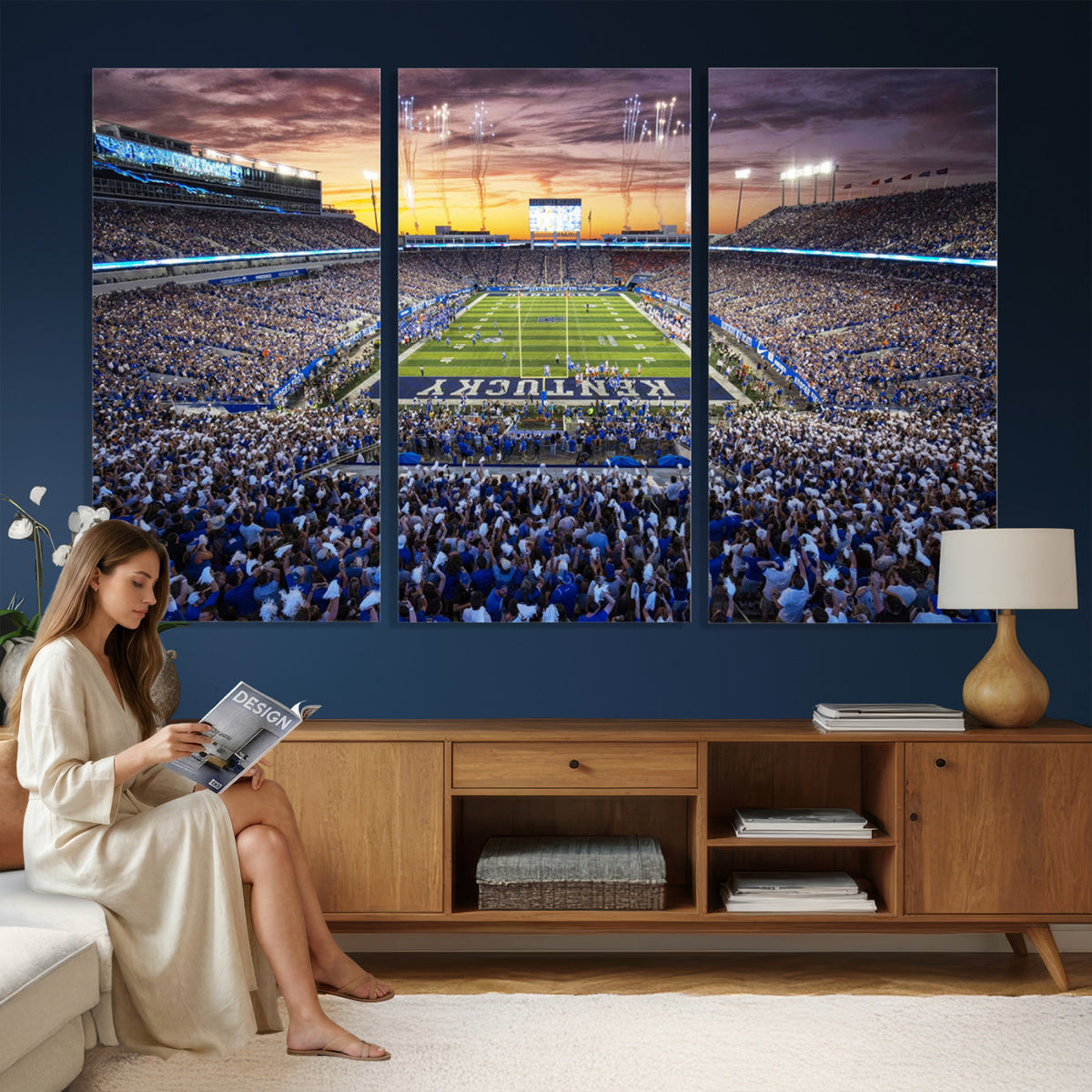 78524-MGV-CV-36X24 - Kroger Field Wall Art Print, Kentucky Stadium Wall Art