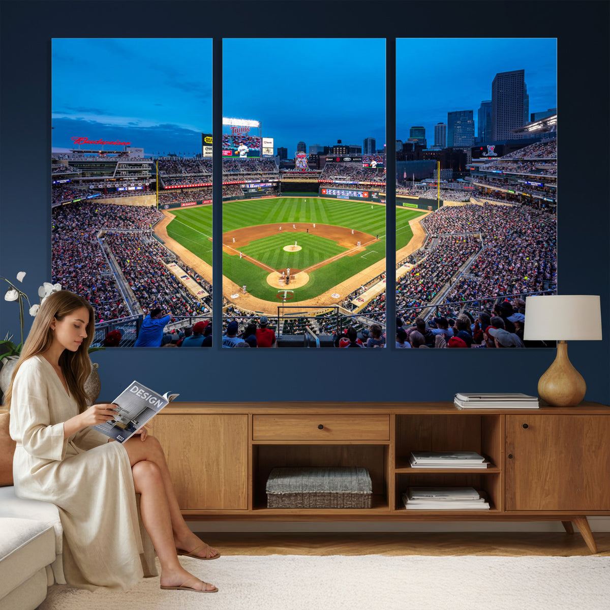 77273035-MGV-CV-36X24 - Target Field Stadium Wall Art Canvas Print, Minnesota Twins