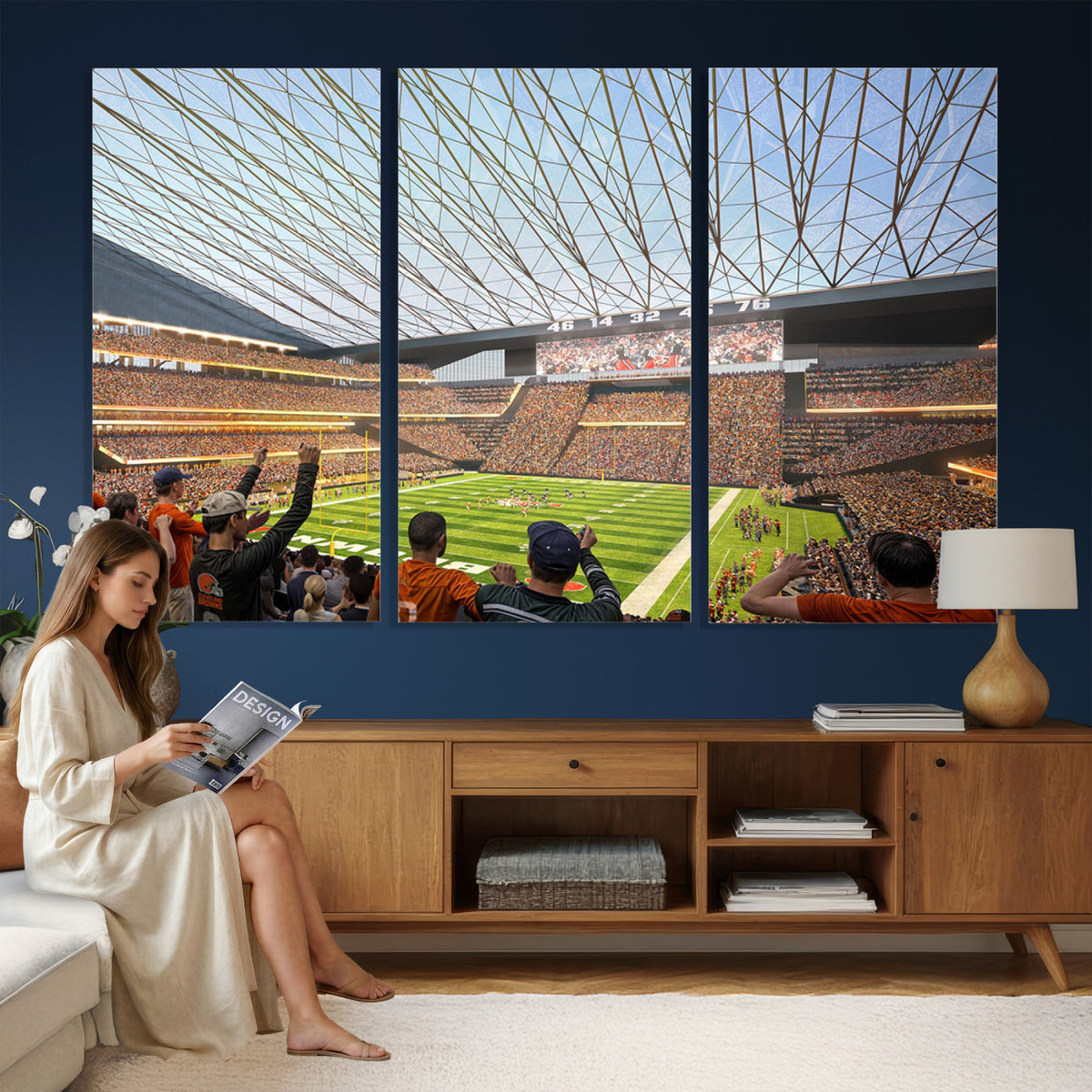 81960112-MGV-CV-36X24 - Cleveland Browns Stadium Wall Art Canvas Print