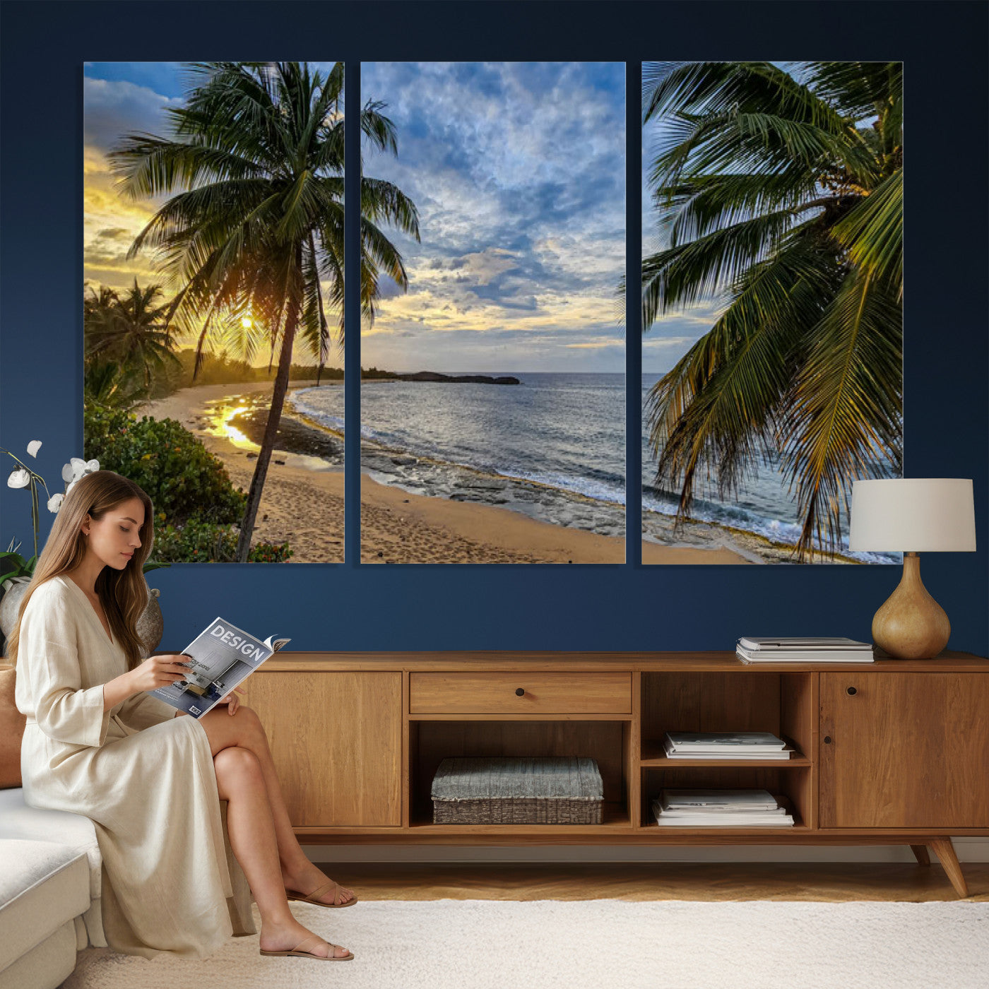 40002010-MGV-CV-36X24 - Mar Chiquita Beach Puerto Rico Canvas Wall Art, Manati Caribbean Coastal Photography Print, Tropical Ocean Sunset Decor
