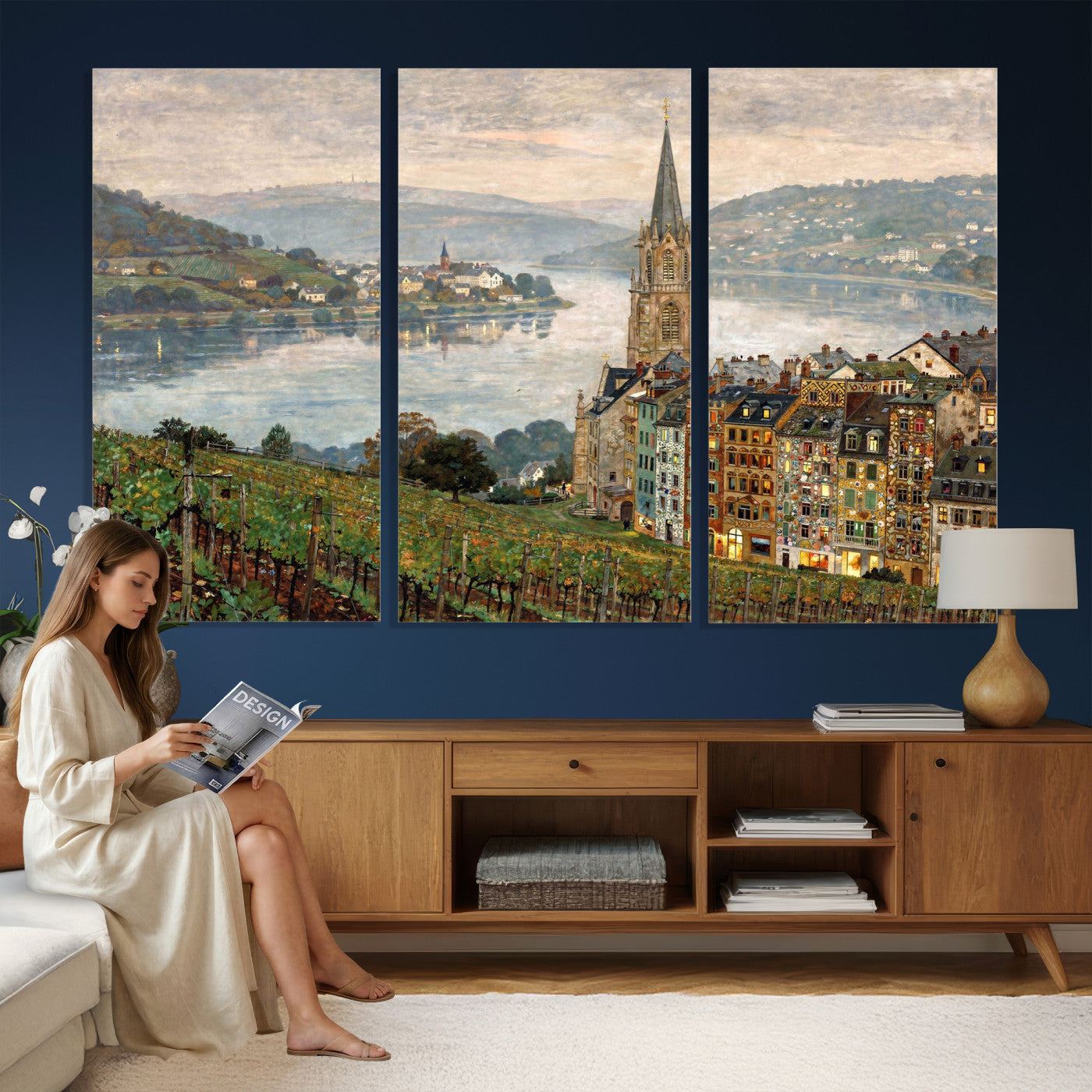 62626662-MGV-CV-36X24 - Mosel City Mosel River by Nicolai Astudin Wall Art Canvas Print