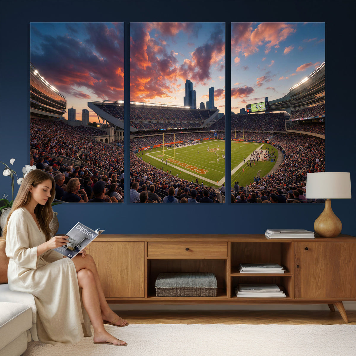 21104528-MGV-CV-36X24 - Stadium Wall Art Canvas Print