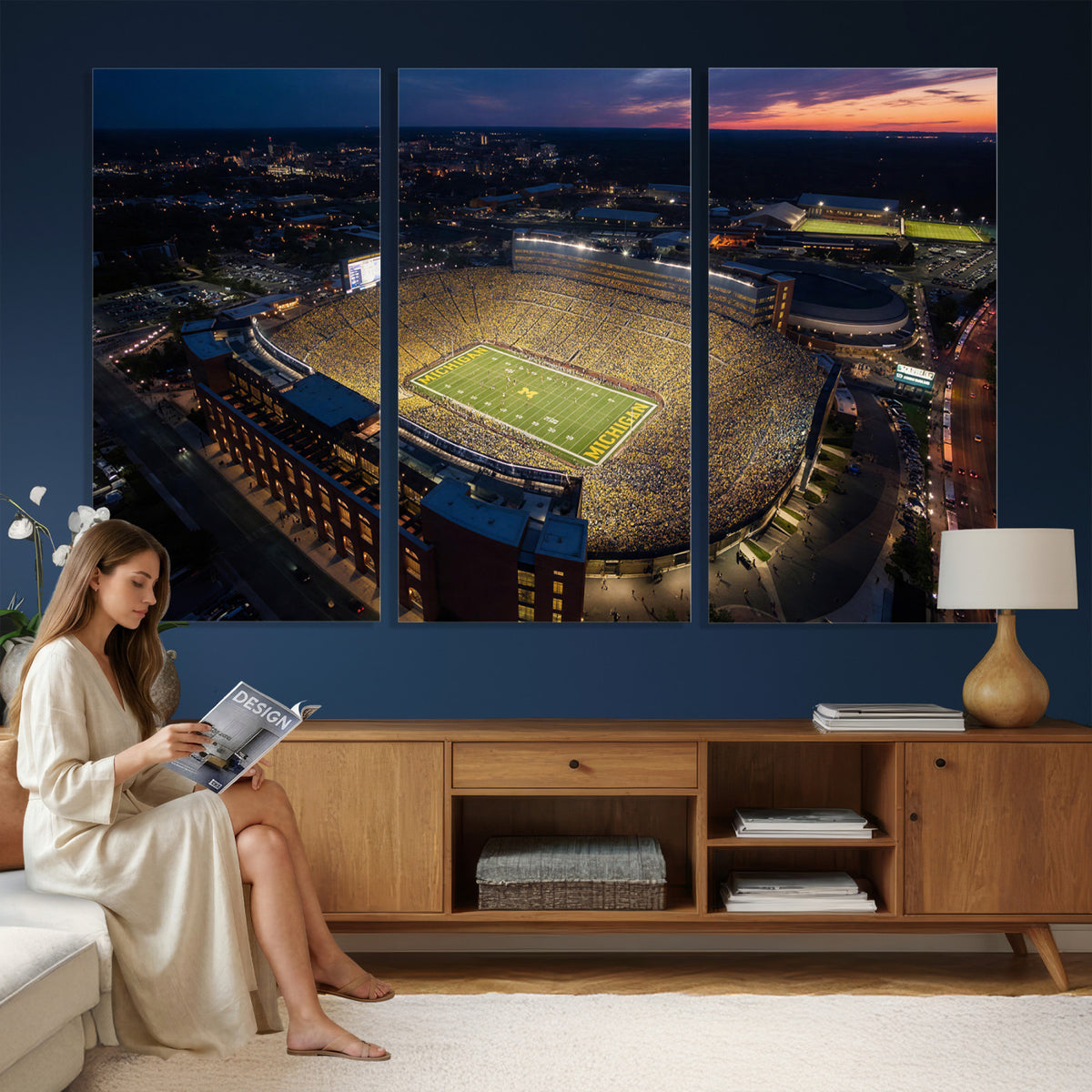 61127284-MGV-CV-36X24 - Stadium Wall Art Canvas Print