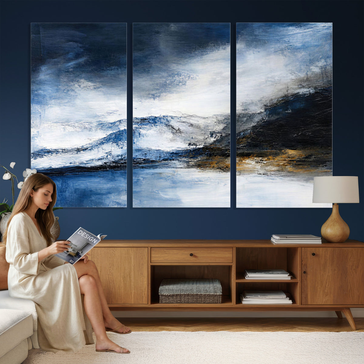 48142030-MGV-CV-36X24 - Extra Large Abstract Wall Art Canvas Print