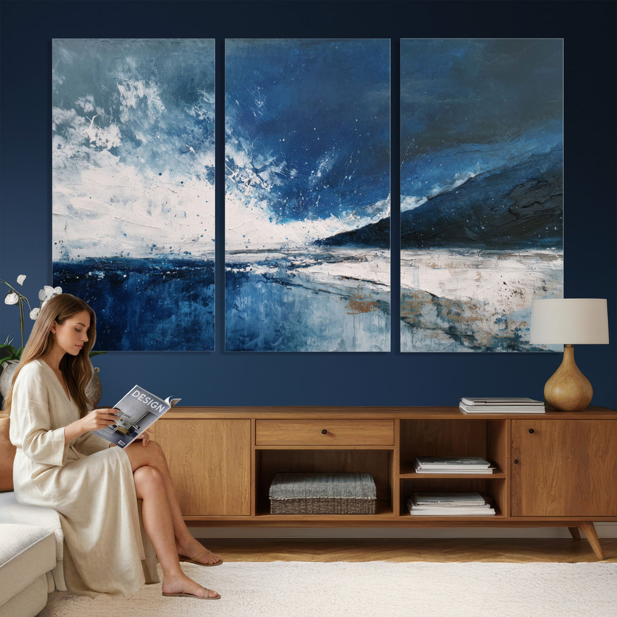 76136620-MGV-CV-36X24 - Extra Large Abstract Wall Art Canvas Print