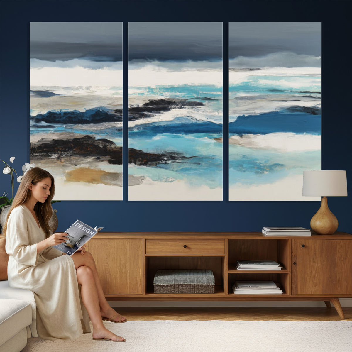 53645131-MGV-CV-36X24 - Extra Large Abstract Wall Art Canvas Print