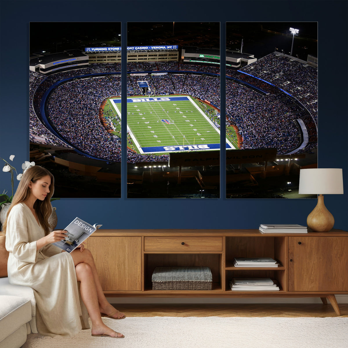 19030-MGV-CV-36X24 - Buffalo Bills NFL Football Team Print, Highmark Stadium