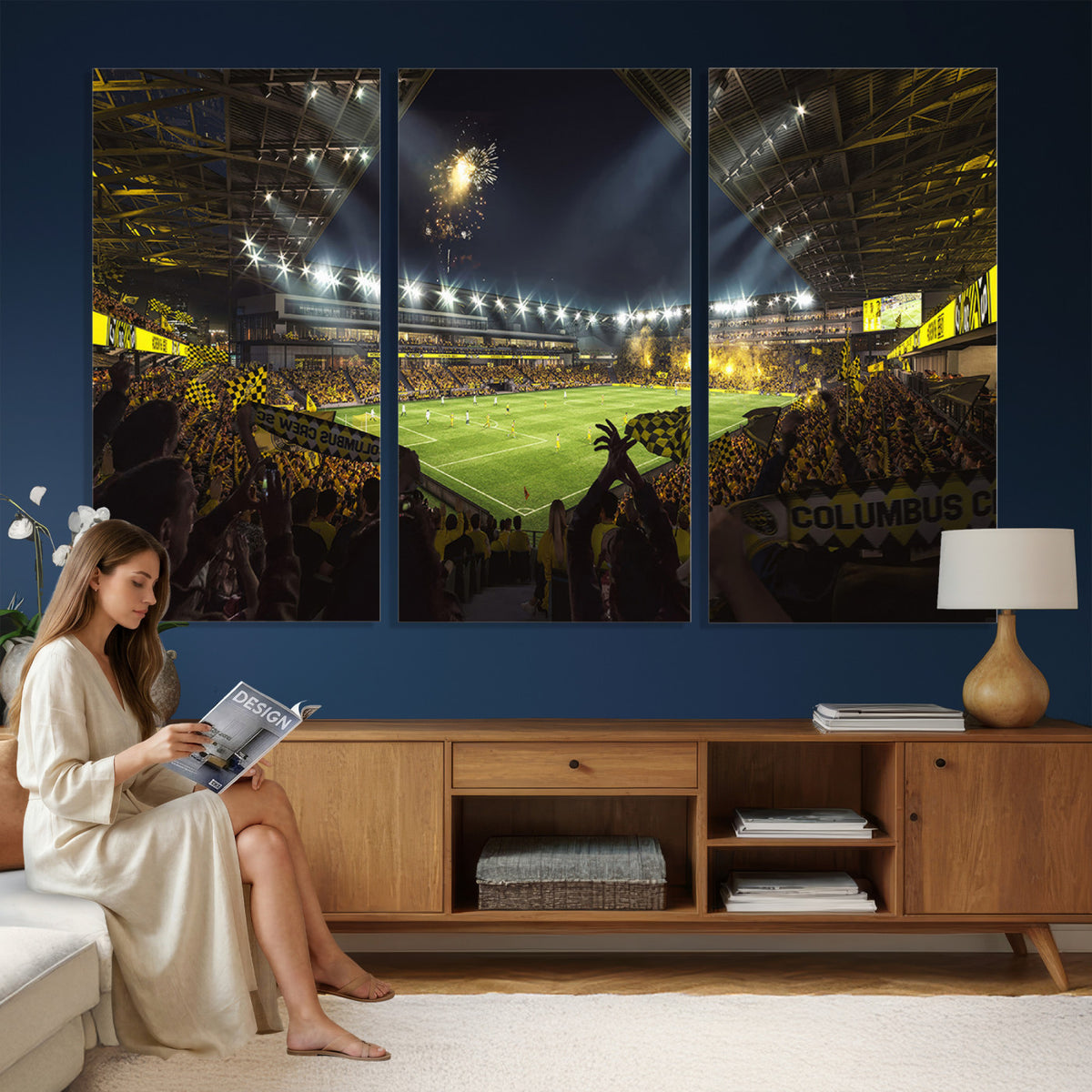 51122-MGV-CV-36X24 - Columbus Crew Soccer Team Print - Columbus Crew Stadium Wall Art Canvas Print
