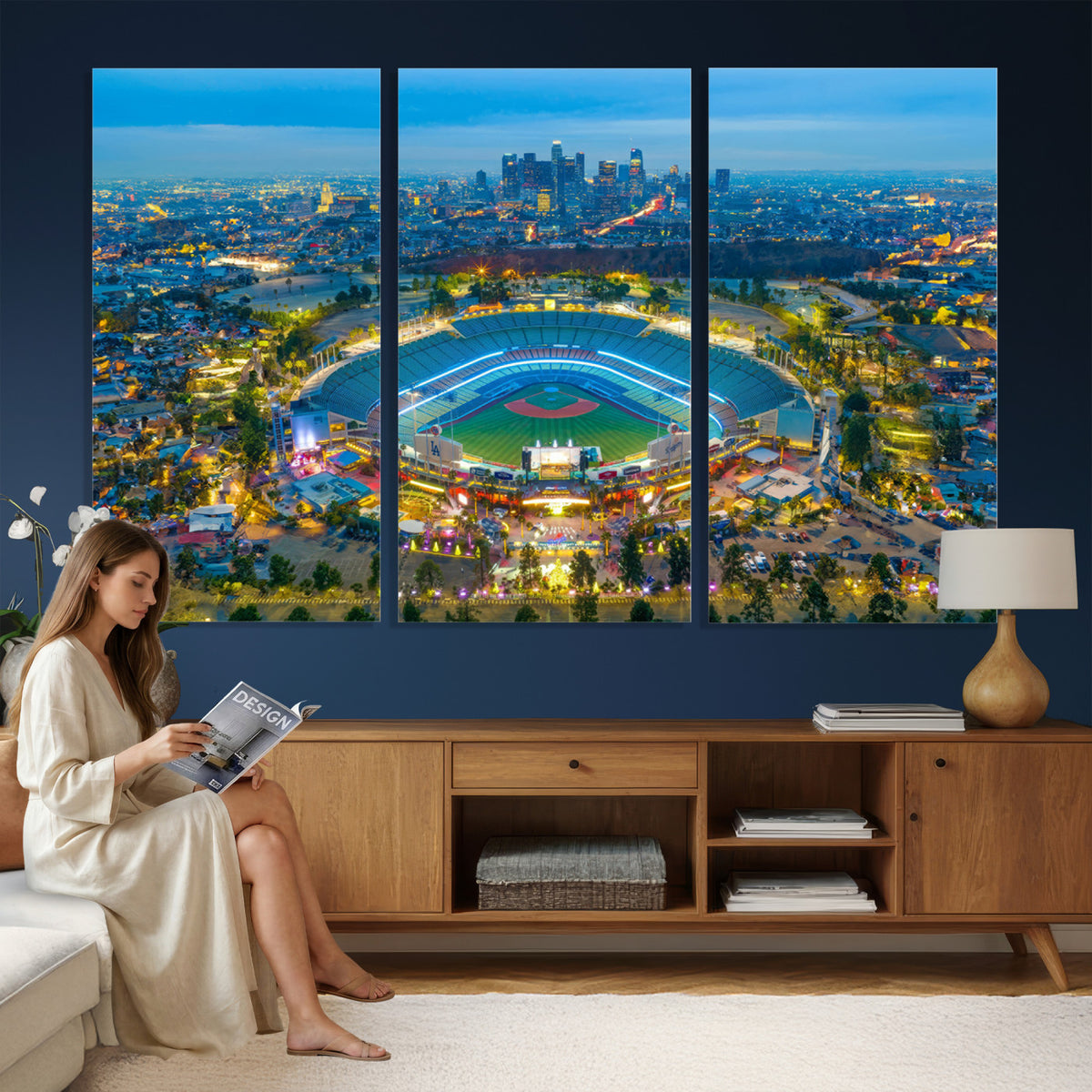 78144-MGV-CV-36X24 - Los Angeles Dodgers Wall Art Canvas, Dodger Stadium Wall Art