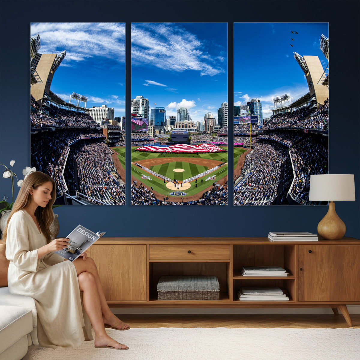 52297-MGV-CV-36X24 - San Diego Padres Baseball Team Print, Petco Park Stadium