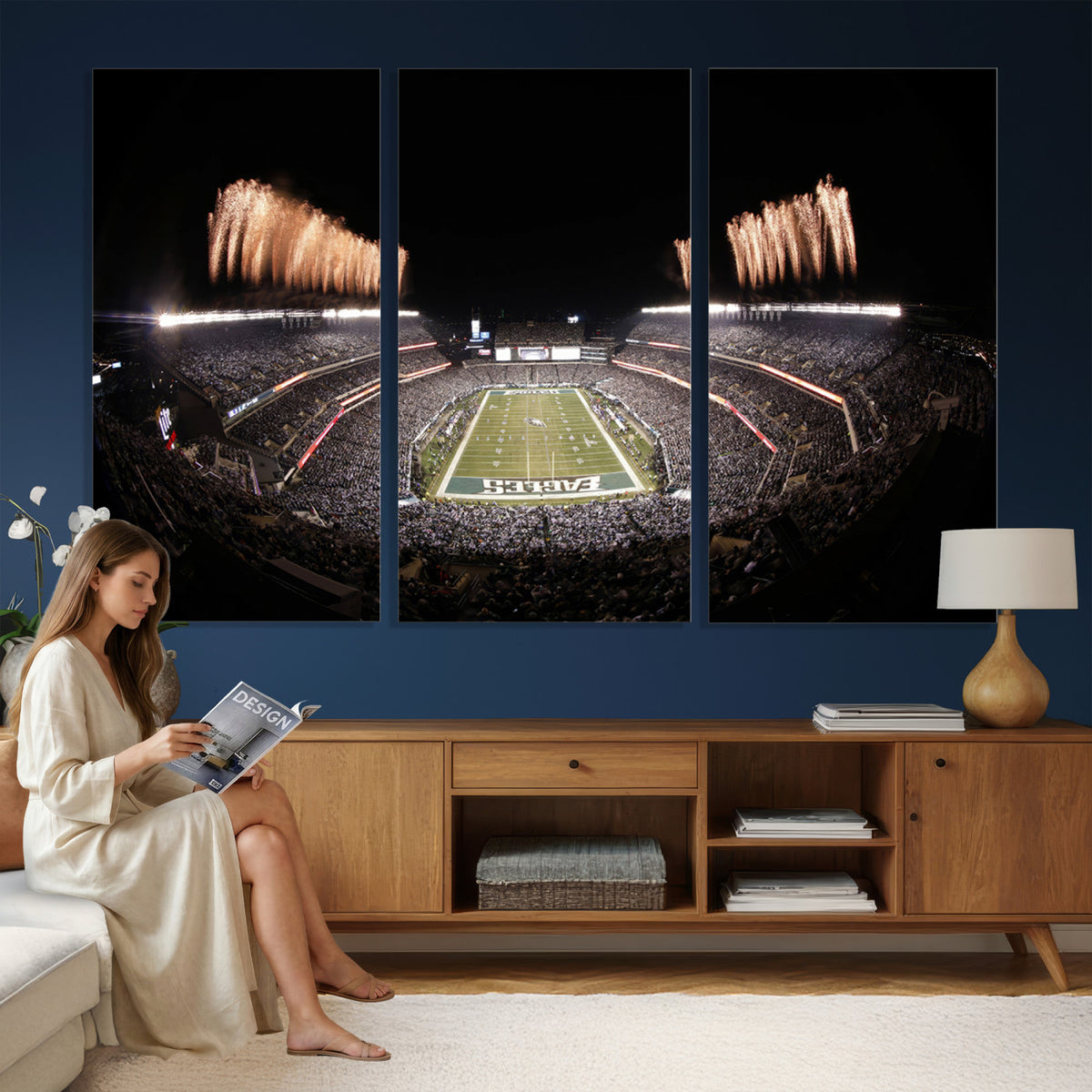 48893-MGV-CV-36X24 - Eagles Field Stadium Wall Art, Lincoln Financial Field