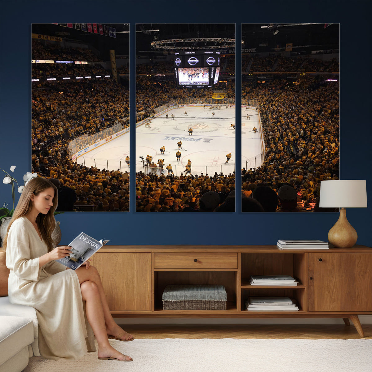 99407-MGV-CV-36X24 - Bridgestone Arena - Nashville Predators Hockey Team Print - Nashville Wall Art Canvas Print