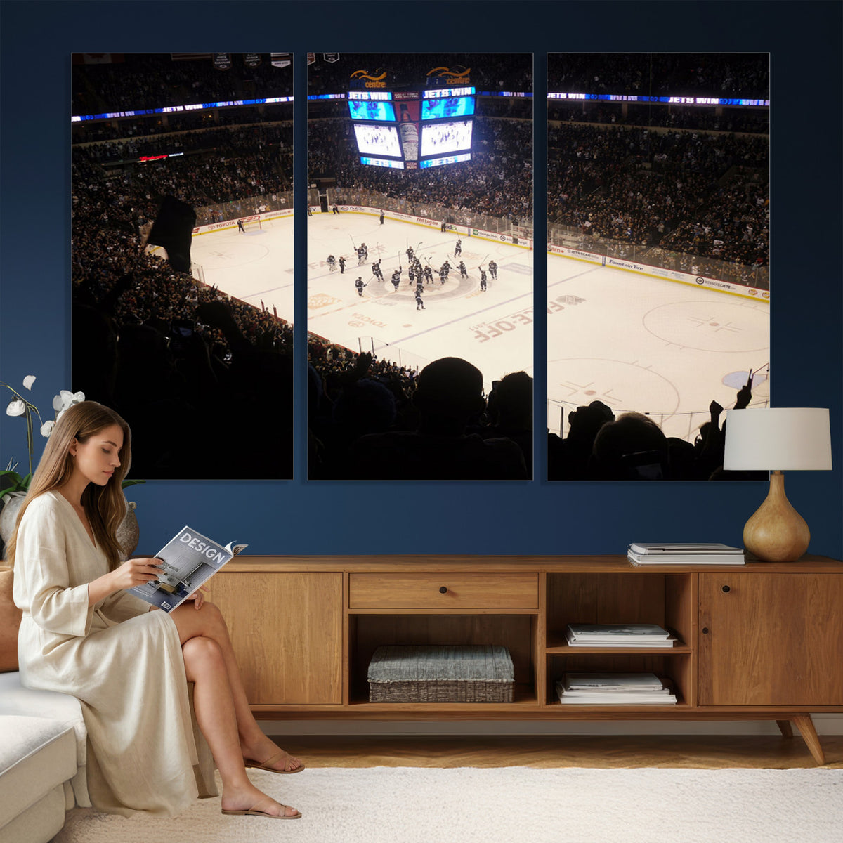 22497-MGV-CV-36X24 - Canada Life Centre Wall Art | Winnipeg Jets Hockey Team Print Canvas | Ready to Hang | Winnipeg Wall