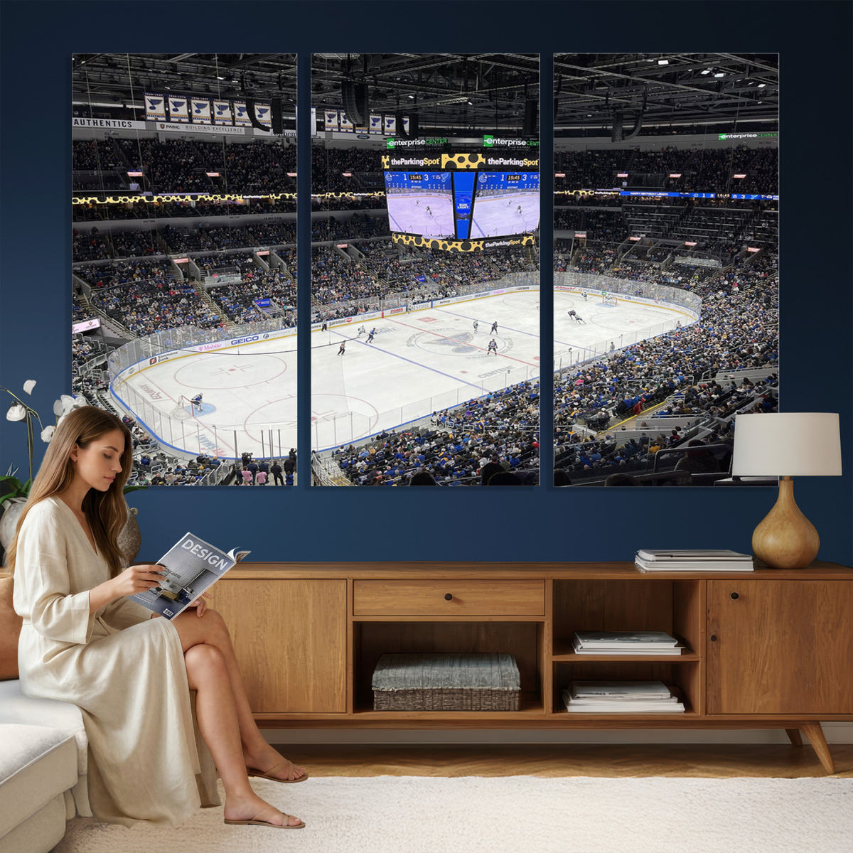 75222-MGV-CV-36X24 - Enterprise Center Missouri St. Louis Blues Hockey Stadium