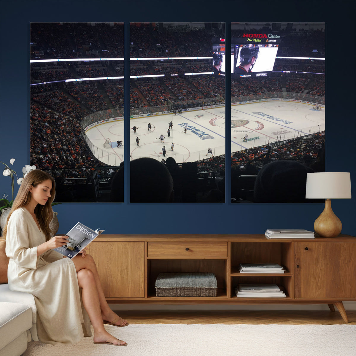 24634-MGV-CV-36X24 - Honda Center California Anaheim Ducks Hockey Stadium Wall Art