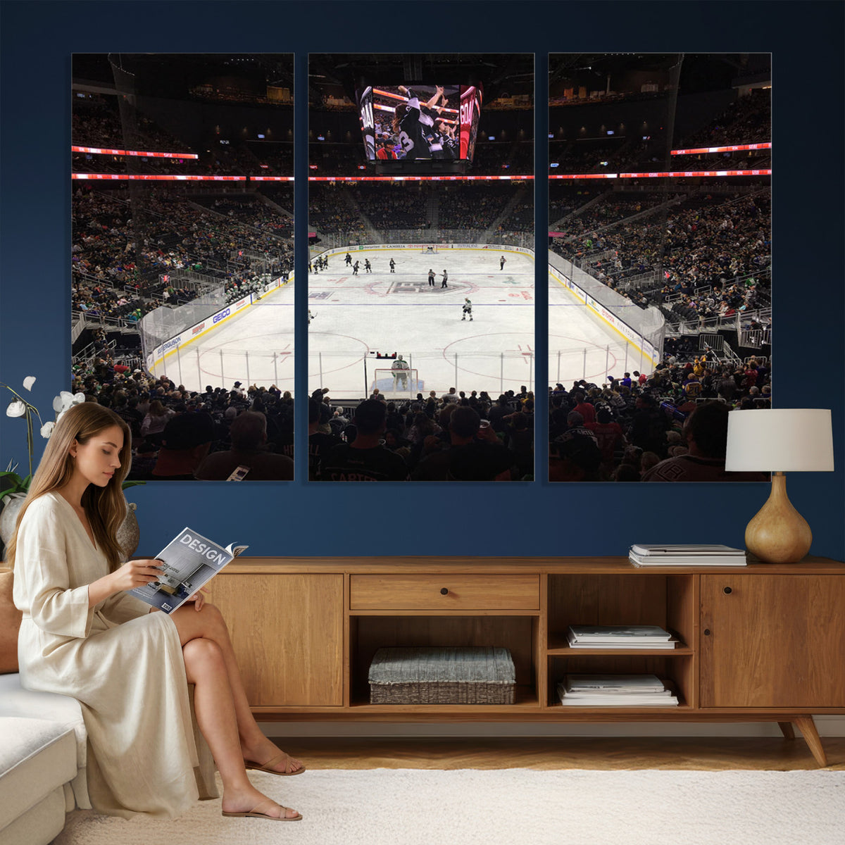 14802-MGV-CV-36X24 - T Mobile Arena Paradise Nevada Vegas Golden Knights Ice Hockey Stadium