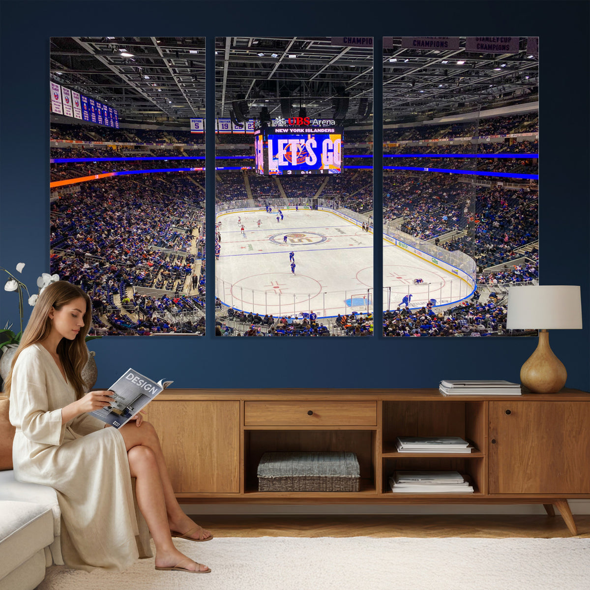 78692-MGV-CV-36X24 - UBS Arena Elmont New York Islanders Ice Hockey Wall Art, UBS Arena Elmont Wall Art Canvas Print